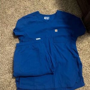 Carhartt Royal Blue Scrub Set-Lg